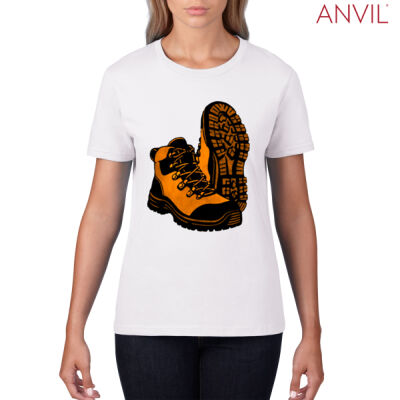 Oddly Pixelated Boots Tee - Ladies Thumbnail